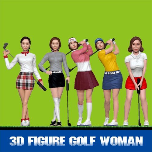 3D피규어 골프 여자 치마B