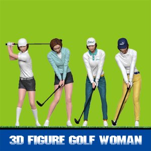 3D피규어 골프 여자 바지B