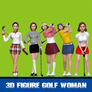 3D피규어 골프 여자 치마B