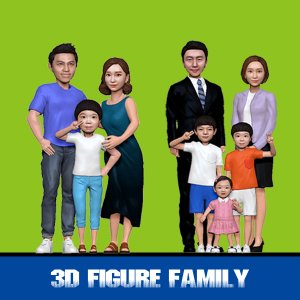 3D피규어 가족